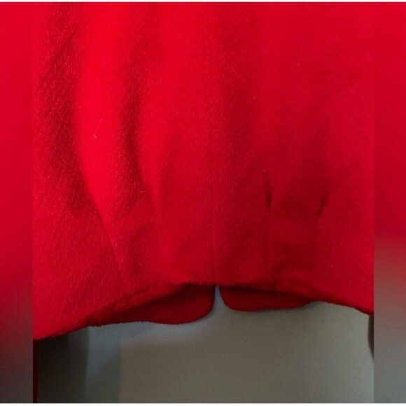 Vintage Red Cropped Jacket Thick Knit Snap Closure Retro Y2K Style Size Medium - Picture 10 of 10